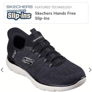 Skechers Air Cooled Memory Foam Slip-Ins – Women’s Size 10 – Black & Gray